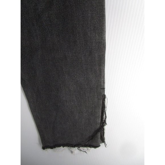 Pacsun Jeans 27 Dad High Rise Raw Hem Denim Button Fly Dark Wash - Picture 7 of 12